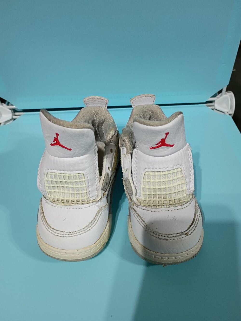 Nike Air Jordan Toddler Tennis Shoes White and Red 5C or 12-18 mos